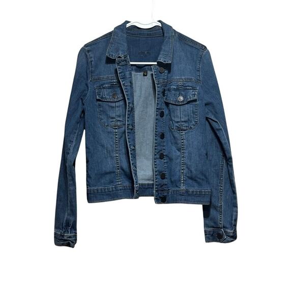 Kut from the Kloth Jackets & Blazers - Kut from the Kloth Women's Medium Blue Stretch Denim Trucker Jacket Button Up